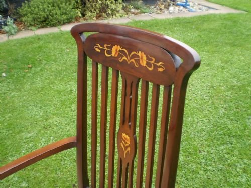 fig 1. Chair Arts and crafts Art nouveau inlaid c1900