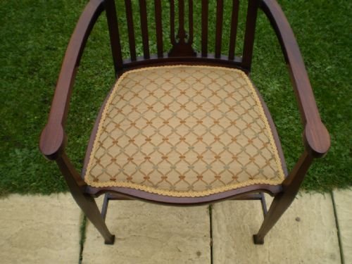 fig 3. Chair Arts and crafts Art nouveau inlaid c1900