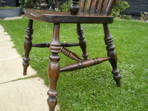fig 2. Chair Victorian lathe back Grand father chair Beech and Elm