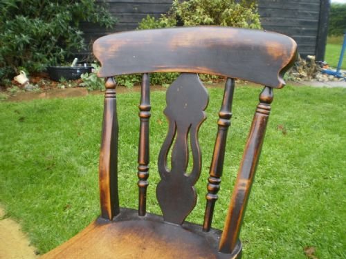fig 4. Chairs Windsor Kitchen chairs 4 Beech, Ash and Elm Lancashire attr J Parkinson

