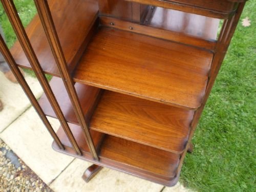 fig 3. Bookcase Victorian mahogany revolving c1890 fine quality