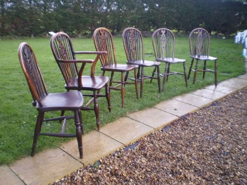 fig 2. Chairs Victorian Windsor Wheelbacks Beech and Elm