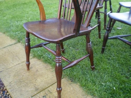 fig 4. Chairs Victorian Windsor Wheelbacks Beech and Elm