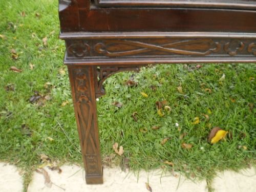 fig 3. Chest of drawers sideboard chest on stand Victorian Mahogany Chippendale carving