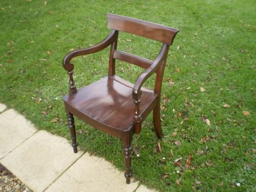 Chair George IV Mahogany Scroll Armchair C1820