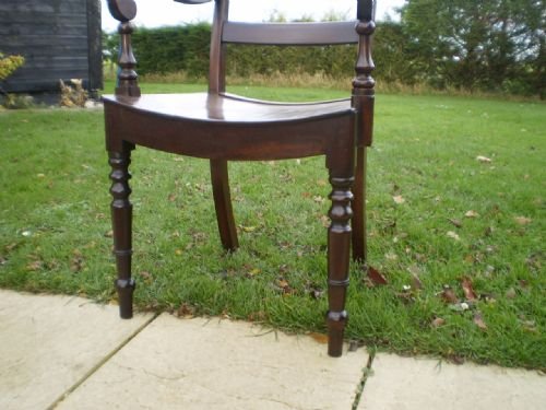 fig 3. Chair George IV Mahogany scroll armchair c1820