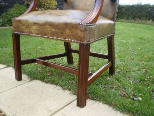fig 2. Chair Gainsborough leather Mahogany armchair c1900