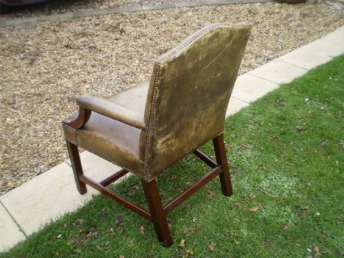 fig 3. Chair Gainsborough leather Mahogany armchair c1900