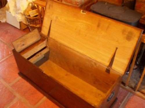fig 3. Blanket box chest Georgian Elm c 1790