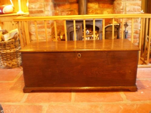 fig 4. Blanket box chest Georgian Elm c 1790
