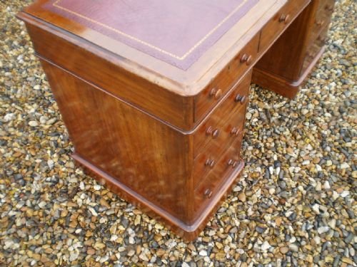 fig 2. Desk Victorian Mahogany twin pedestal c1860