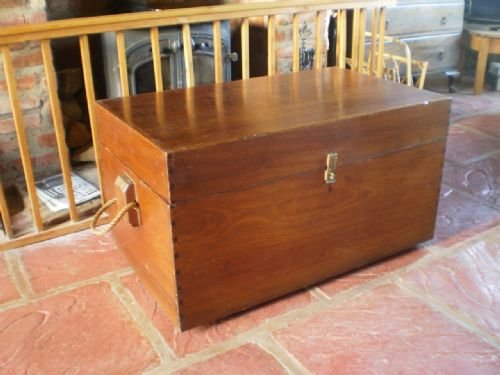 Blanket Box Seamans Chest Victorian Mahogany