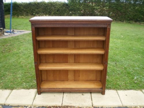 fig 1. Bookcase Victorian Oak Arts and Crafts Pugin Influence c1880