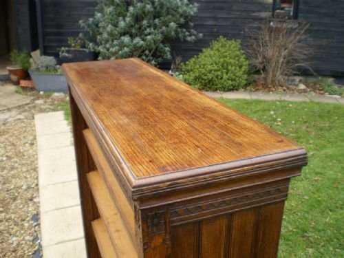 fig 2. Bookcase Victorian Oak Arts and Crafts Pugin Influence c1880