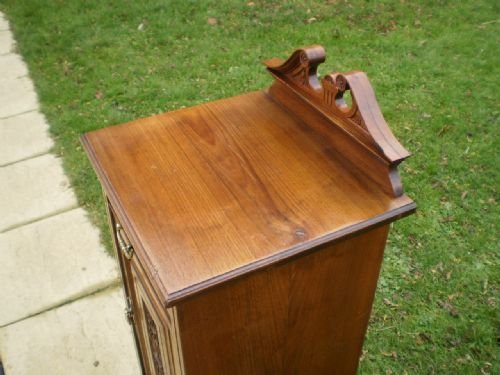 fig 3. Bedside cupboard cabinet Walnut Victorian c1890