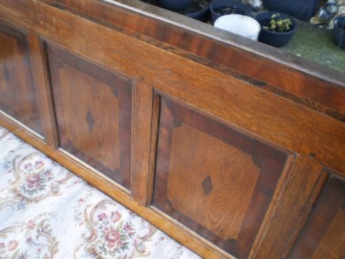 fig 1. Settle settee sofa George III Oak and Mahogany c1800
