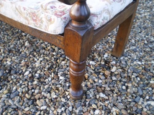 fig 2. Settle settee sofa George III Oak and Mahogany c1800
