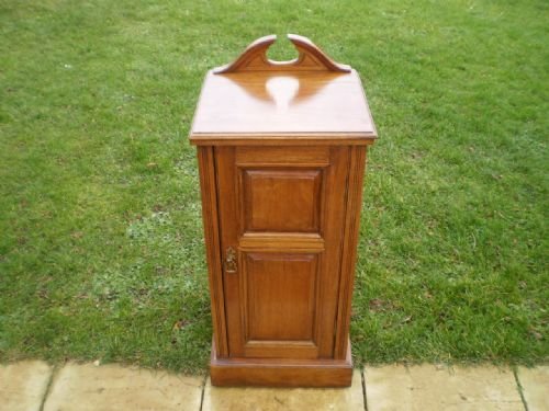 fig 1. Cupboard cabinet bedside Victorian Walnut c1890