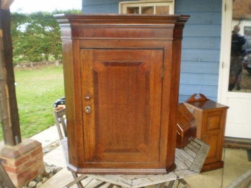 Cupboard Corner George III Mahogany and Oak C1790