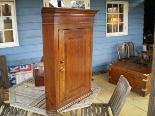 fig 2. Cupboard corner George III Mahogany and Oak c1790