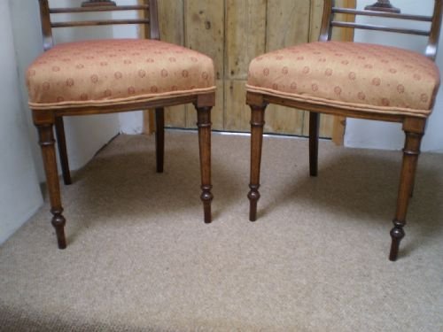 fig 2. Chairs pair of Victorian inlaid solid Rosewood c1880