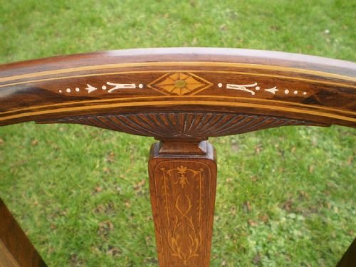 fig 4. Chairs pair of Victorian inlaid solid Rosewood c1880