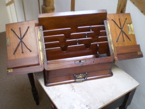fig 4. Correspondence box Victorian Walnut c1890