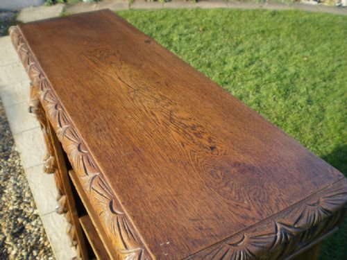 fig 4. 	
Bookcase Victorian carved Oak c1890