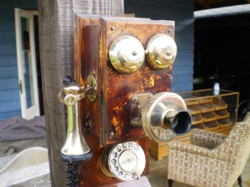 fig 1. Telephone Vintage 1920's fully converted BT approved