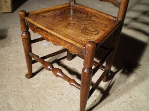fig 1. Chair country Elm ladderback c1780