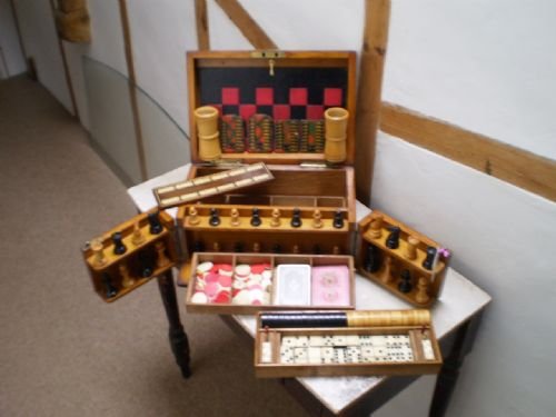 Box Games Compendium Victorian Oak C1874