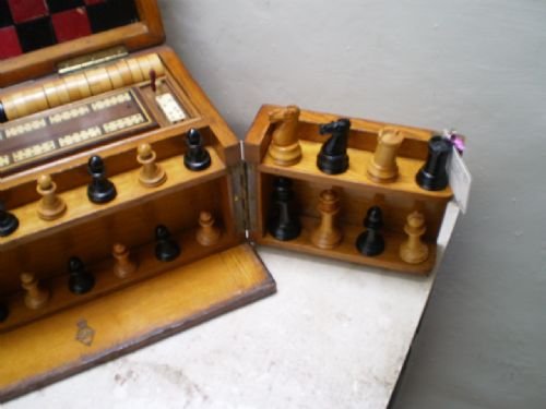 fig 2. Box Games compendium Victorian Oak c1874