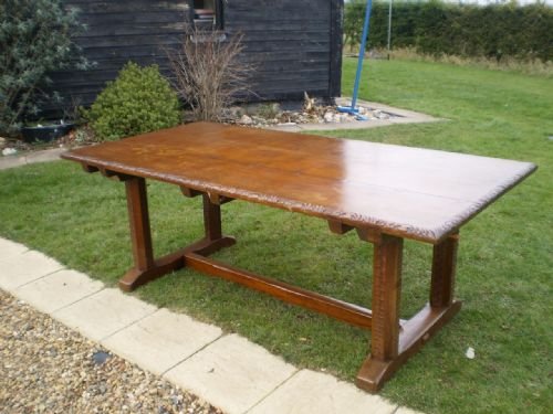 Table Arts and Crafts Oak Refectory Dining Table C1880