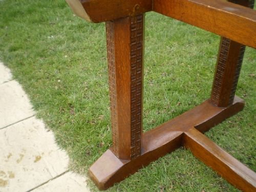 fig 4. Table Arts and crafts Oak refectory dining table c1880