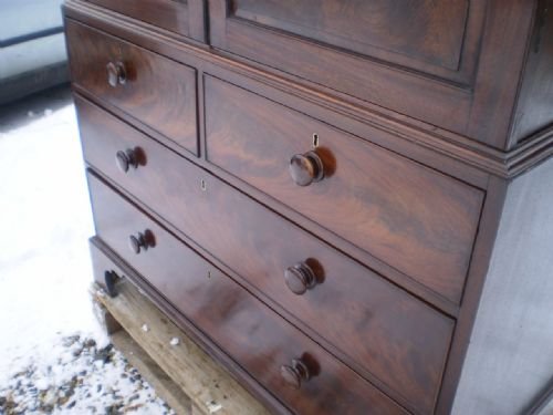 fig 1. Chest of drawers linen press George III Mahogany c1780