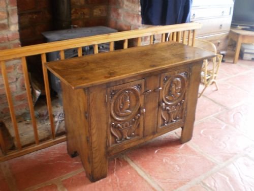 Cupboard Oak 17th Century Made by Trevor Page Norwich C1910