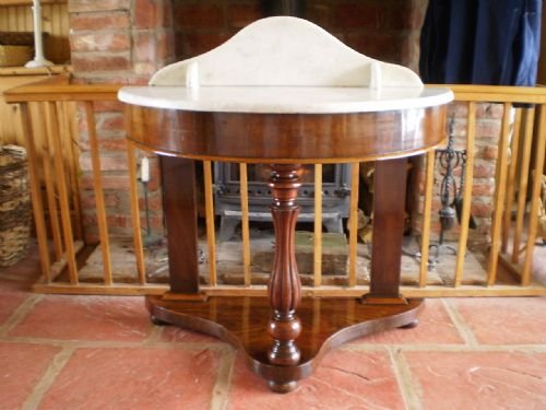 fig 1. Dressing table Duchess Mahogany and marble c1860