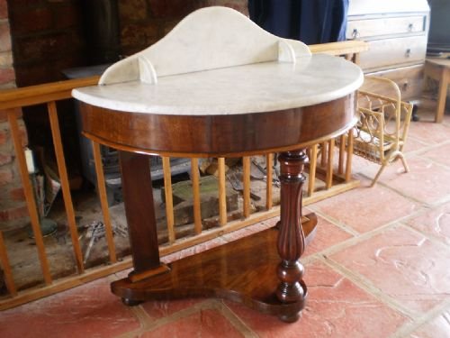 fig 3. Dressing table Duchess Mahogany and marble c1860