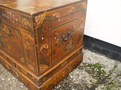fig 1. Chest Marriage blanket box Chinese Elm c1890