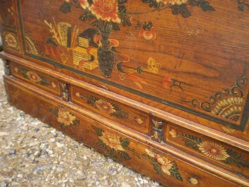 fig 4. Chest Marriage blanket box Chinese Elm c1890