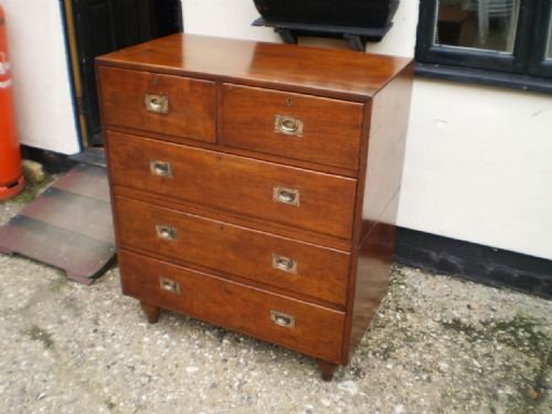 fig 1. Chest of drawers Victorian Military campaign c1860