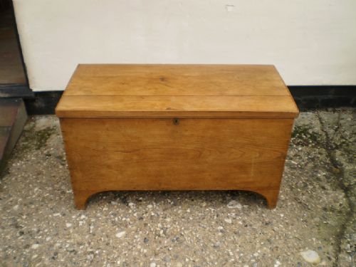 Blanket Box Coffer Chest Victorian Elm C1880