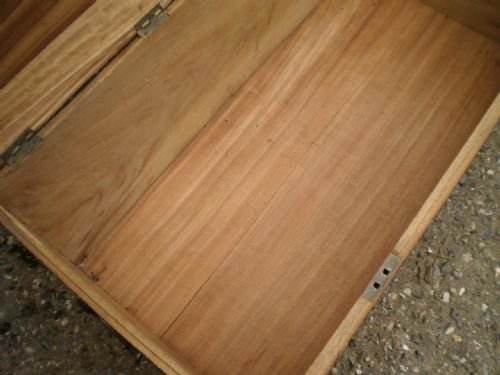 fig 3. chest coffer blanket box Victorian Military Campaign Camphor wood c1860