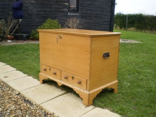 Blanket Box Mule Chest Victorian Pine C1850