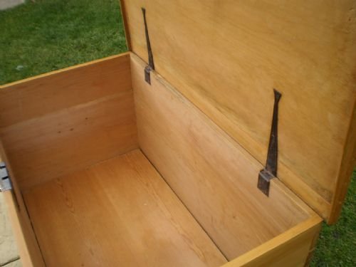 fig 2. Blanket box Mule chest Victorian Pine c1850