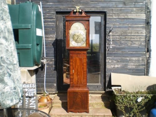 fig 3. Clock longcase Grandfather Scottish Mahogany c1830 John Knox Paisley