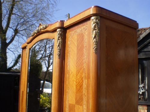 fig 1. Wardrobe French Satinwood and burr Elm Victorian Republic Georges Guerin c1890