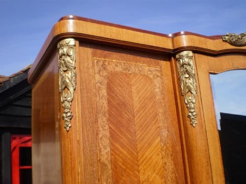fig 3. Wardrobe French Satinwood and burr Elm Victorian Republic Georges Guerin c1890