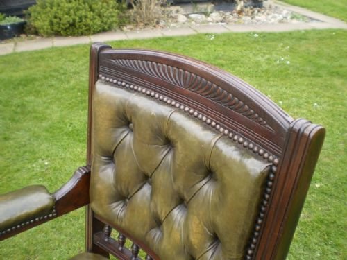 fig 2. Chair Victorian Mahogany leather desk chair c1880