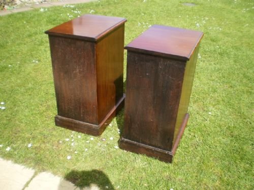 fig 3. Cabinets cupboards bedside Victorian Burr Walnut c1870